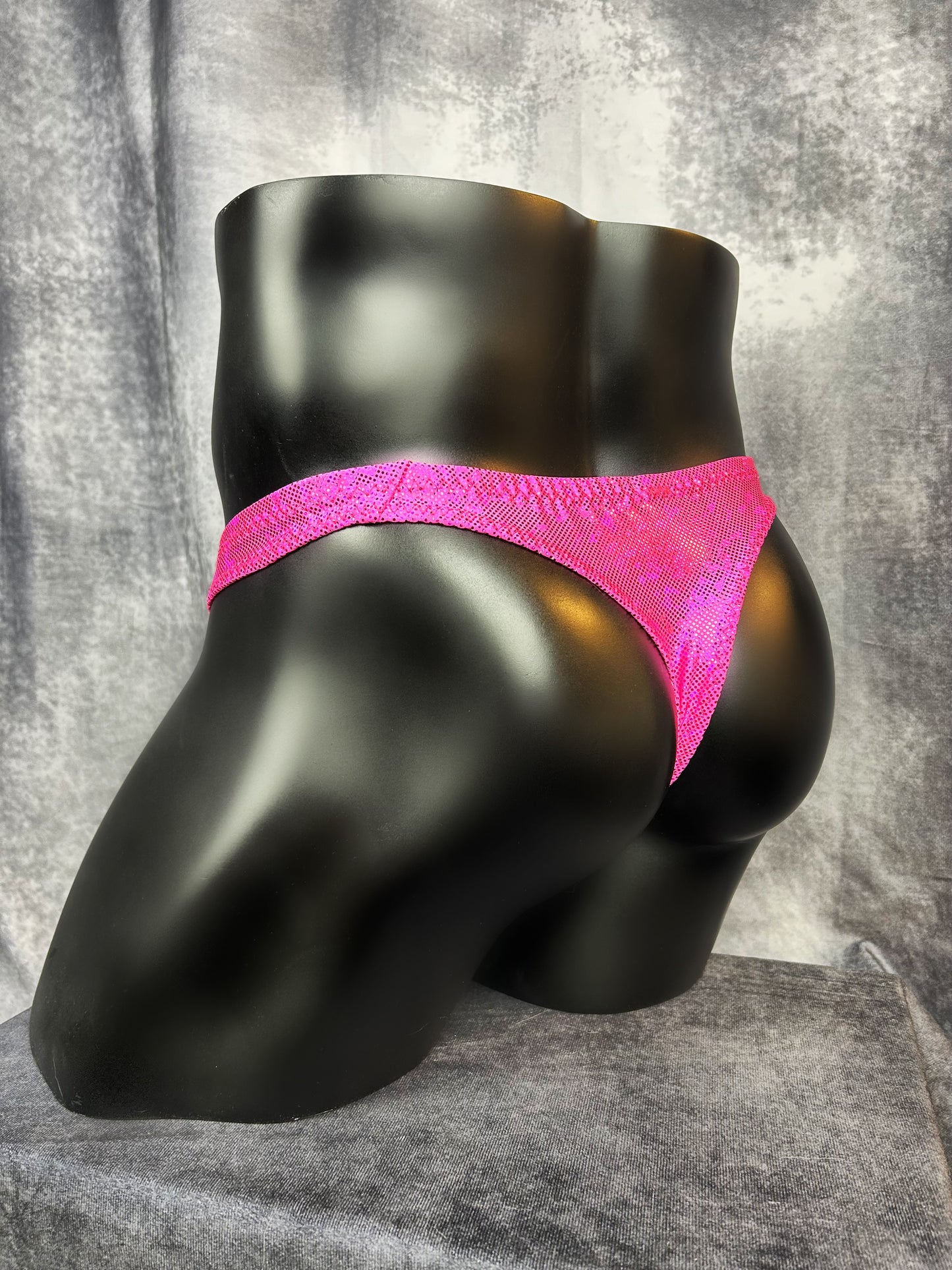Shiny Pink Thong
