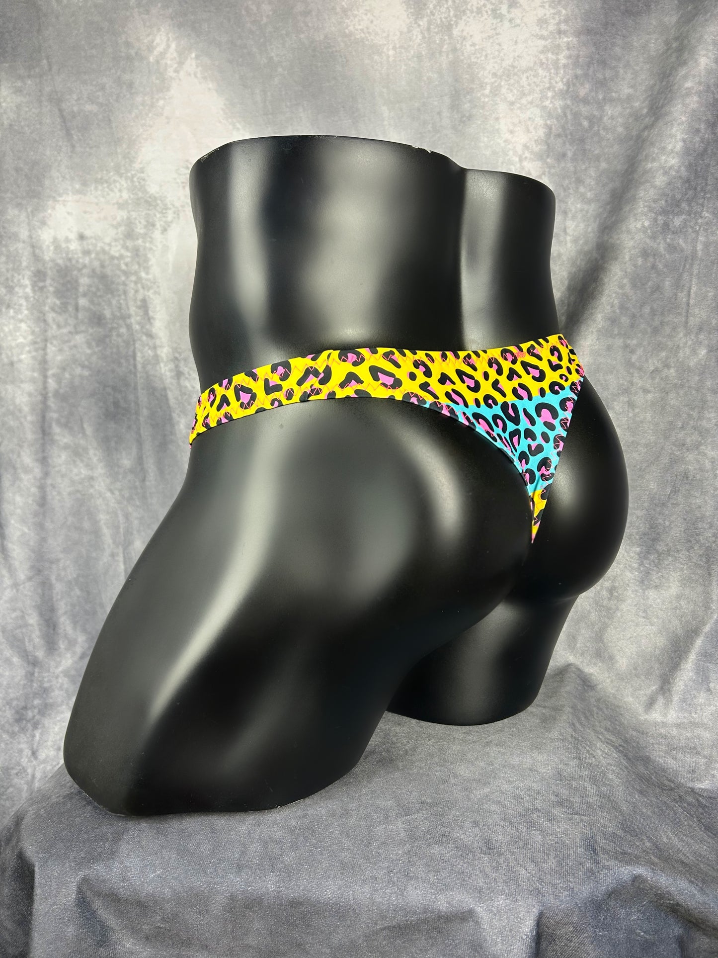 Blue & Yellow Leopard Bottoms