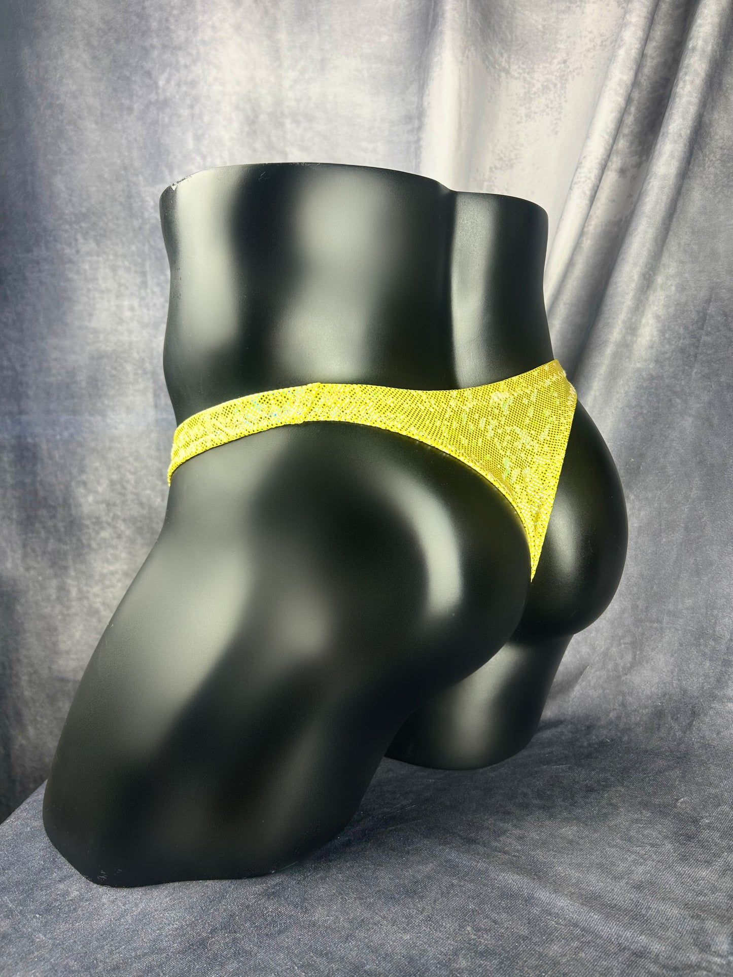 Shiny Yellow Thong