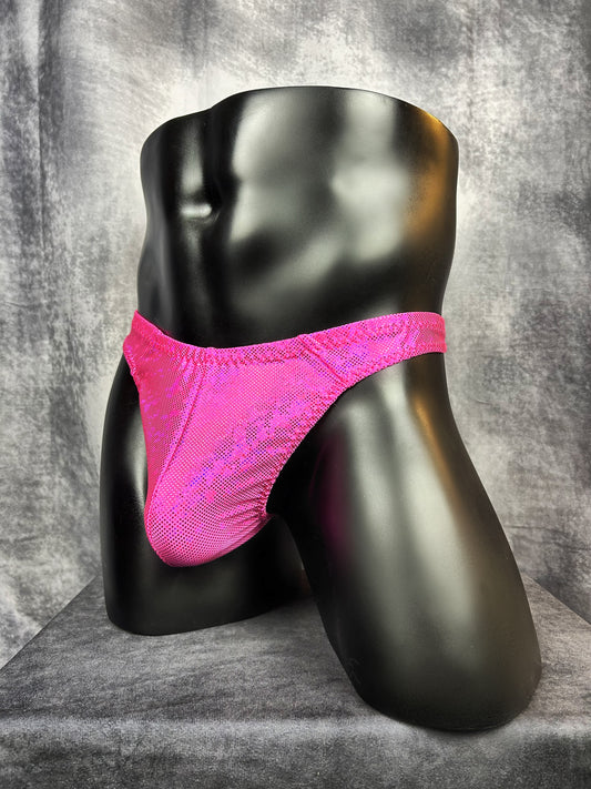 Shiny Pink Thong
