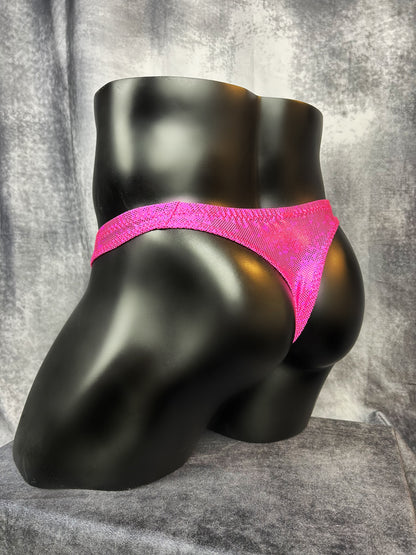 Shiny Pink Thong