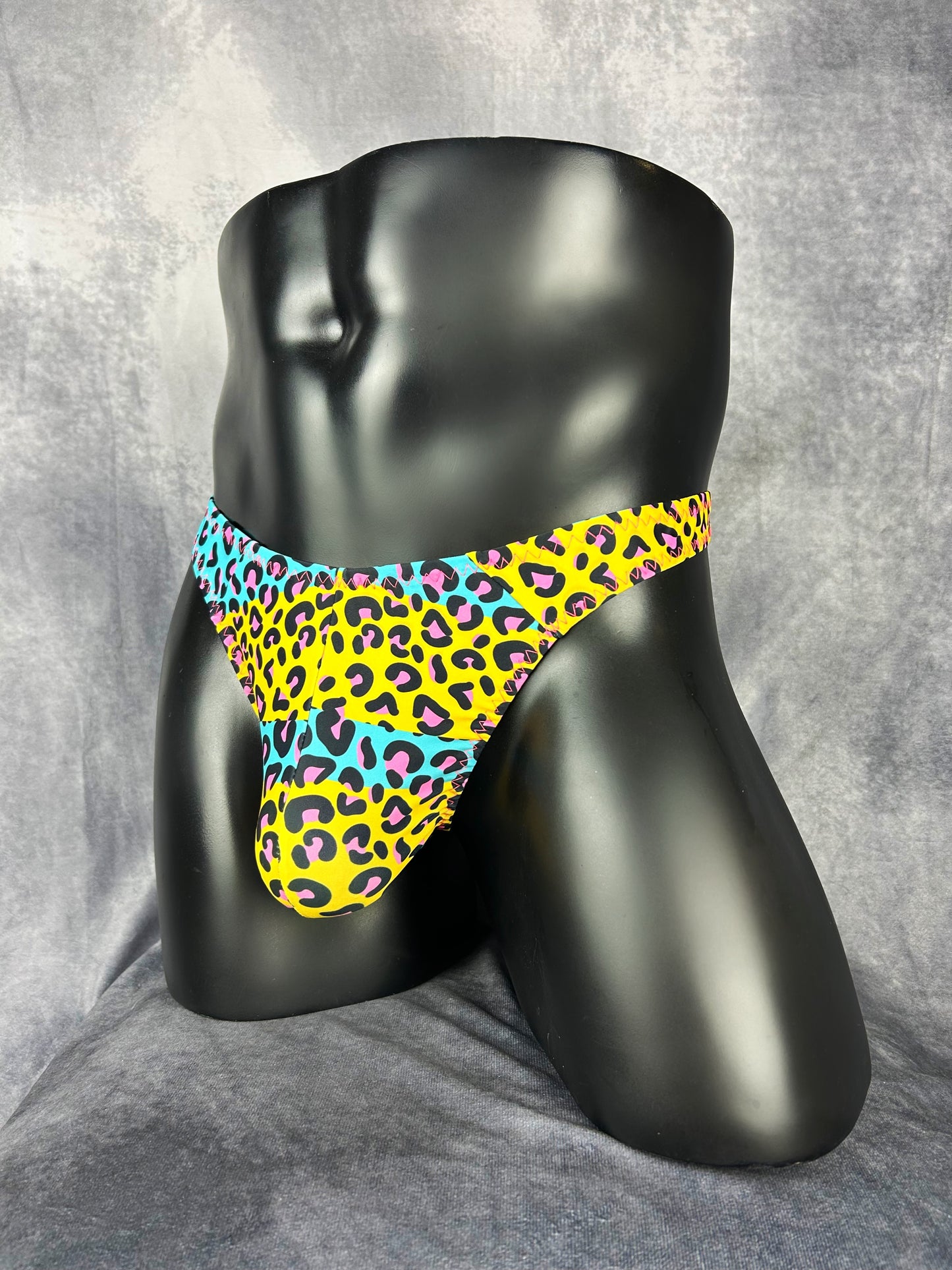 Blue & Yellow Leopard Bottoms
