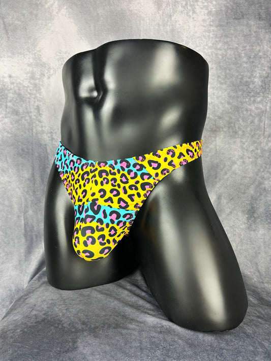 Blue & Yellow Leopard Bottoms