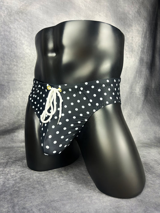 Black & White Polka Dot Swimsuit Bottoms
