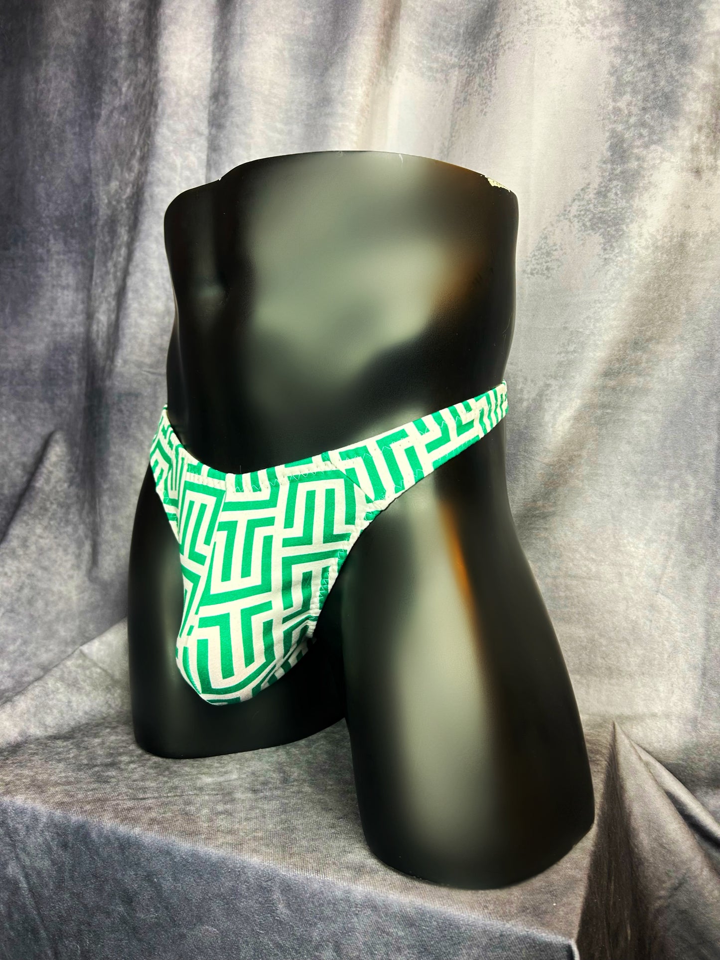 Green & White Patterned Bottoms