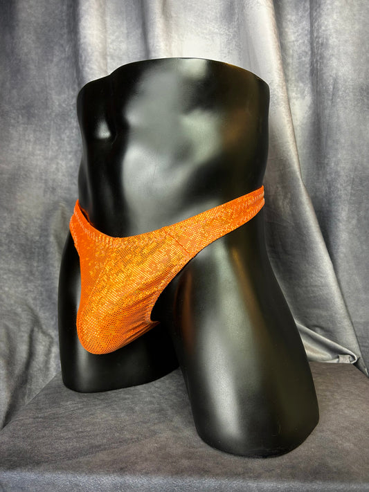 Shiny Orange Thong