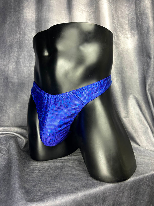 Shiny Blue Thong