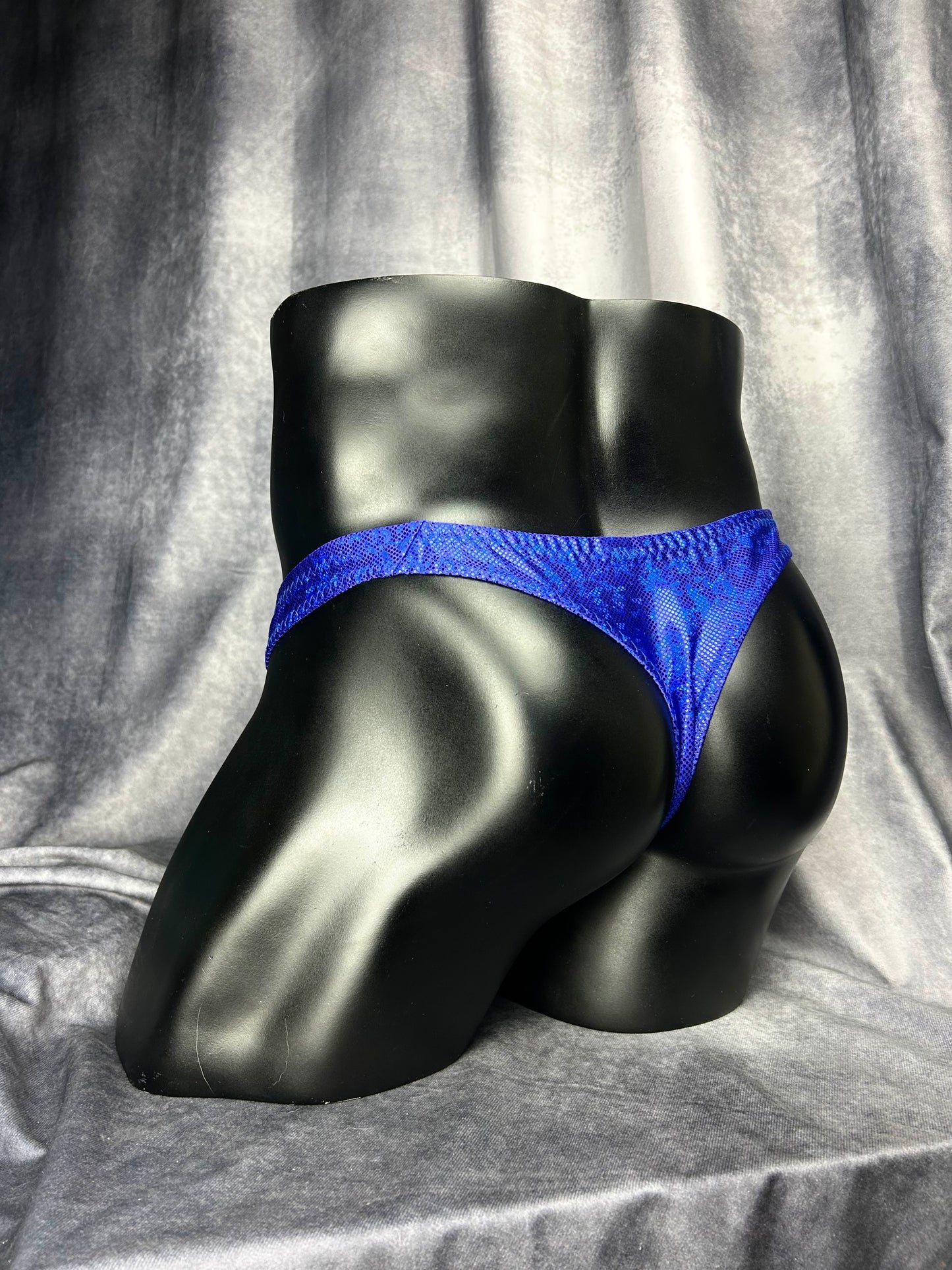 Shiny Blue Thong